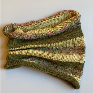 Handknit cotton neck gator